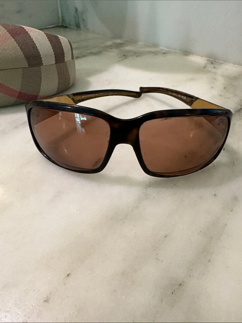 Burberry Women's Tortoiseshell Sunglasses with Brown Lenses